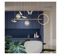 Butterfly s for Dining Room Modern Creative Pendant Lights for The Kitchen Light Decoration Lamp Table Light Fixture (Color : A-black82CM Size : Threecolor) (A golden82cm)