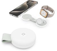 Butterfly Se 2 En 1 Qi2 Chargeur De Voyage Pour Iphone, Airpods Et Apple Watch Blanc