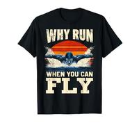 Butterfly Swimmer Retro Why Run When You Can Fly T-Shirt
