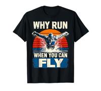 Butterfly Swimmer Retro Why Run When You Can Fly T-Shirt