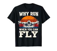 Butterfly Swimmer Retro Why Run When You Can Fly T-Shirt