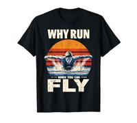 Butterfly Swimmer Retro Why Run When You Can Fly T-Shirt