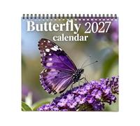 Butterfly Wall Calendar | 2027 Calendar Butterfly Daily Schedule Planner | Butterfly Calendar Butterfly Wall Calendar 12 Month Yearly Calendar For Home Office School Classroom Scheduling Organizing