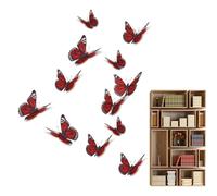 Butterfly Wall Stickers - Sticker Mural Papillon 3D Ajouré, 12 Sets D'Autocollants En Papier Nacré À Trois Couches | DIY Décoration Murale Pour Mariage Fête Soirée | Papillons 3D Amovibles Pour Chambr