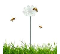 Butterfly Water Station - 32cm Ceramic Bee Drinking Feeder, Flower Garden | Garden Water Dish, Decorative Pollinator Drinking Basin, Outdoor Stake Ornament | Butterfly Water Station for Lawn Patio Balc