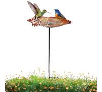 Butterfly Water Station, Metal Feeder Stake, 24.8 inches Bee Stand with Build, Weather Resistant Outdoor Water Station, Pollinator Bath with Decorative Design, Backyard Garden Decor for Wildlife Use