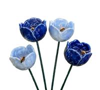 Butterfly Watering Station,4 Piece Flower Ceramic Garden Decor | Ceramic Flower Water Dish Set,4 Piece Butterfly Garden Decoration Pollinator Watering Station Durable Outdoor Accent | for Ya
