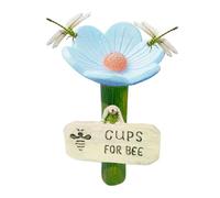 Butterfly Watering Station, Bee Feeder Drinking Cups, Flower-Shaped Pollinator Feeder, Colorful Safe Design, Perfect for Pathway, Driveway, Garden, Outdoor Use, 6.5x11cm Multicolor