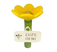 Butterfly Watering Station, Colorful Flower Shaped Bee Feeder Cups, 2.56x4.33 inches Convenient Portable Safe Drinking Station for Pollinators in Gardens Pathways and Driveways