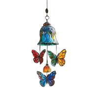Butterfly Wind Chimes for Outside, Metal Frame Fluttering Chime, Soothing Melodic Tones Decor, Spiritual Garden Meditation Gift for Family Friends Colleagues Classmates Use 11.81x1.97x1.97in