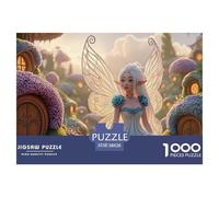 Butterfly Wings Princess 1000 Pièces Carton Premium Coffret De Puzzles Princess with Wings Anti-Stress Défi Unique Puzzles pour Adultes Et Enfants 38x26cm/1000pcs
