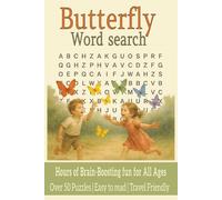 Butterfly Word Search Puzzle Book: Word Searches with Easy-to-Read Print about the Butterflies, Caterpillars, Flying insects and More | 6x9 inches, ... Gift for Vacation, Holidays and Free Times.