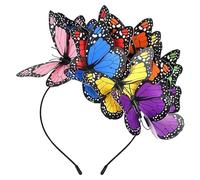 butterflyy Fascinator Headband - Bride butterflyy Hair Clip | Wedding butterflyy Fascinator | Halloween Butterflies Hair Hoop | Wedding Bride Hair Accessory For Girls, Women, & Grandma