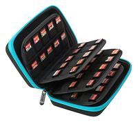 Butterfox 80 Switch Game Case for Nintendo Switch, Switch Game Card Holder or SD Memory Card Case - Noir/turquoise