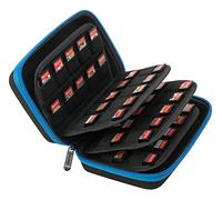 Butterfox Étui de Jeu pour Nintendo Switch, Switch Game Card Storage Holder ou PS Vita ou SD (45 Jeux + 12 microSD) - Noir/Bleu