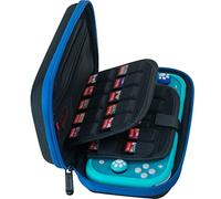 ButterFox Étui de transport fin pour Nintendo Switch Lite (bleu/noir, fin) | 19 jeux + 2 porte-cartes microSD, poche pour accessoires pour câble de charge et écouteurs