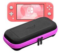ButterFox Étui de transport fin pour Nintendo Switch Lite, espace de rangement pour 19 jeux et 2 supports de cartes Micro SD, rangement pour accessoires Switch Lite
