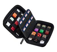 ButterFox Support de stockage pour clé USB, carte mémoire, carte SD, SDXC, SDHC, disque dur externe, organiseur universel pour accessoires électroniques (12 USB + 16 SD)