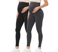 Buttergene Leggings de maternité pour Femme avec contrôle du Ventre - Tenue Active - pour entraînement et Yoga, Taille M