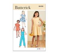 Butterick B6908A Robe grande taille pour fille/fille A (7-8-10-12-14)