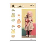 Butterick B6935A Patron de couture pour haut, sous-vêtements et chapeau pour bébé, code design B6935, tailles XS-S-M-L