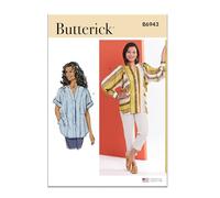 BUTTERICK B6943B5 Haut à manches courtes ou longues pour femme B5 (36-38-40-42-44)