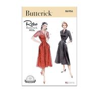 BUTTERICK B6956B5 Robe avec manches variantes B5 (36-38-40-42-44)