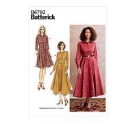 Butterick Paper Pattern-B6702E5-MISSES-ROBE Blanc