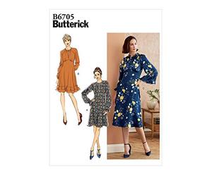 Butterick Paper Pattern-B6705E5-MISSES-DRESS Patron de robe Blanc Taille E5