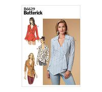 Butterick Patron de couture B6629 pour femme en tricot à manches longues, tailles 34-42, multicolore