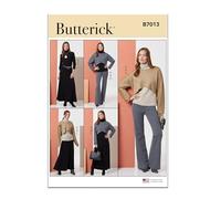 Butterick Patron de couture B7013A Hauts, jupes et pantalons en tricot pour femme Tailles XS à S M - L - XL - XXL