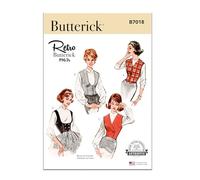 Butterick Patron de couture B7018H5 Gilet pour femme en quatre styles H5 (34-38-40-42)