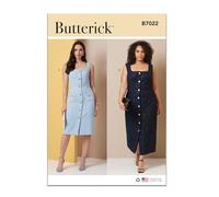 BUTTERICK Patron de couture B7022BB Robe pour femme et femme en deux longueurs avec petites lignes BB (20W-28W)