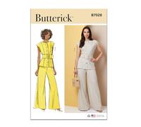 BUTTERICK Patron de couture B7028U5 Haut avec ceinture et pantalon pour femme U5 (44-46-48-50-52)