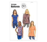Butterick Patterns 5988 F5 16/18/20/22/24 Patrons de Couture Multicolore