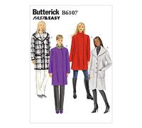Butterick Patterns 6107 Patrons de Manteaux pour Femme Blanc Taille L 44-46/XL 48-50/XL 52-54