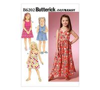 Butterick Patterns 6202 cl Tailles 6/7/8 pour Enfant/Filles Robe et Jupe-Short