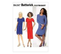 Butterick Patterns 6207 Patrons de Robes et Jupe pour Femme Taille L 4-18/XL 4-22/2XL