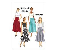 Butterick Patterns 6249 Jupe pour Femme en Laine Multicolore A5 (34-36-38-40-42)
