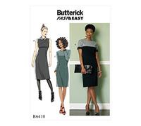 Butterick Patterns 6410 A5/Femme/Miss Petite Robe, Multicolore, Taille 6-14