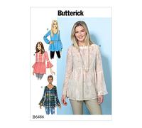 Butterick Patterns 6486 ZZ, Haut pour Femme, Tailles LRG-XXL, Tissu, Multicolore, 17 x 0,5 x 22 cm