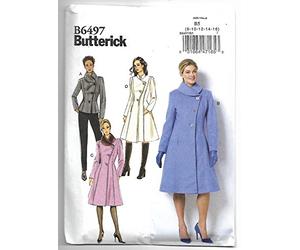 Butterick Patterns 6497 B5 Patrons/Miss Petite Veste et Manteau Patron de Couture, Multicolore, Tailles 8-16