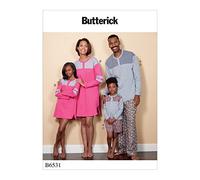 Butterick Patterns 6531 OS Patron de couture pour haut/tunique/short et pantalon, tissu multicolore, 17 x 0,5 x 22 cm
