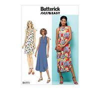 Butterick Patterns 6551 Y Tailles X-Small-Medium Robes, Soie, Multicolore, 17 x 0.5 x 22 cm