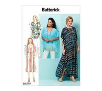 Butterick Patterns 6559 Y Tailles X-S/M Haut/tunique et caftan pour femme Tissu Multicolore 17 x 0,5 x 22 cm