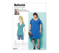 Butterick Patterns 6571 Patterns T-shirt et robe pour femme Multicolore 17 x 0,5 x 22 cm