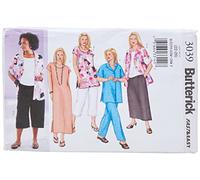 Butterick Patterns b3039 Patrons 22 W Femmes de Petite Chemise, Top, Tunique, Robe, Jupe et Pantalon pour Femme, Blanc