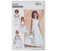 Butterick Patterns B3351 Lot de 1 Veste et Robe pour Enfants/Filles Taille 6-7-8 Blanc
