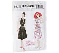 Butterick Patterns b5209 Taille AA 6-8-10-12 Robe, Lot de 1, Blanc