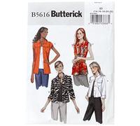 Butterick Patterns b5616 E5 14-16-18-20-22 Patron pour Femme, Lot de 1, Blanc